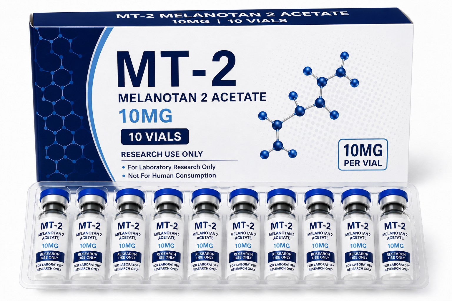 MT-2 Melanotan 2 Acetate 10MG 10 Vials