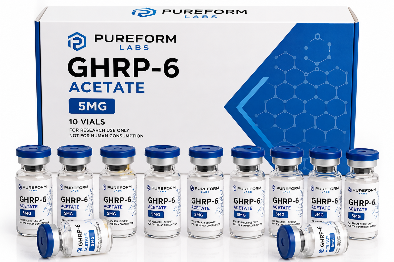 GHRP-6 Acetate 5mg – 10 Vials
