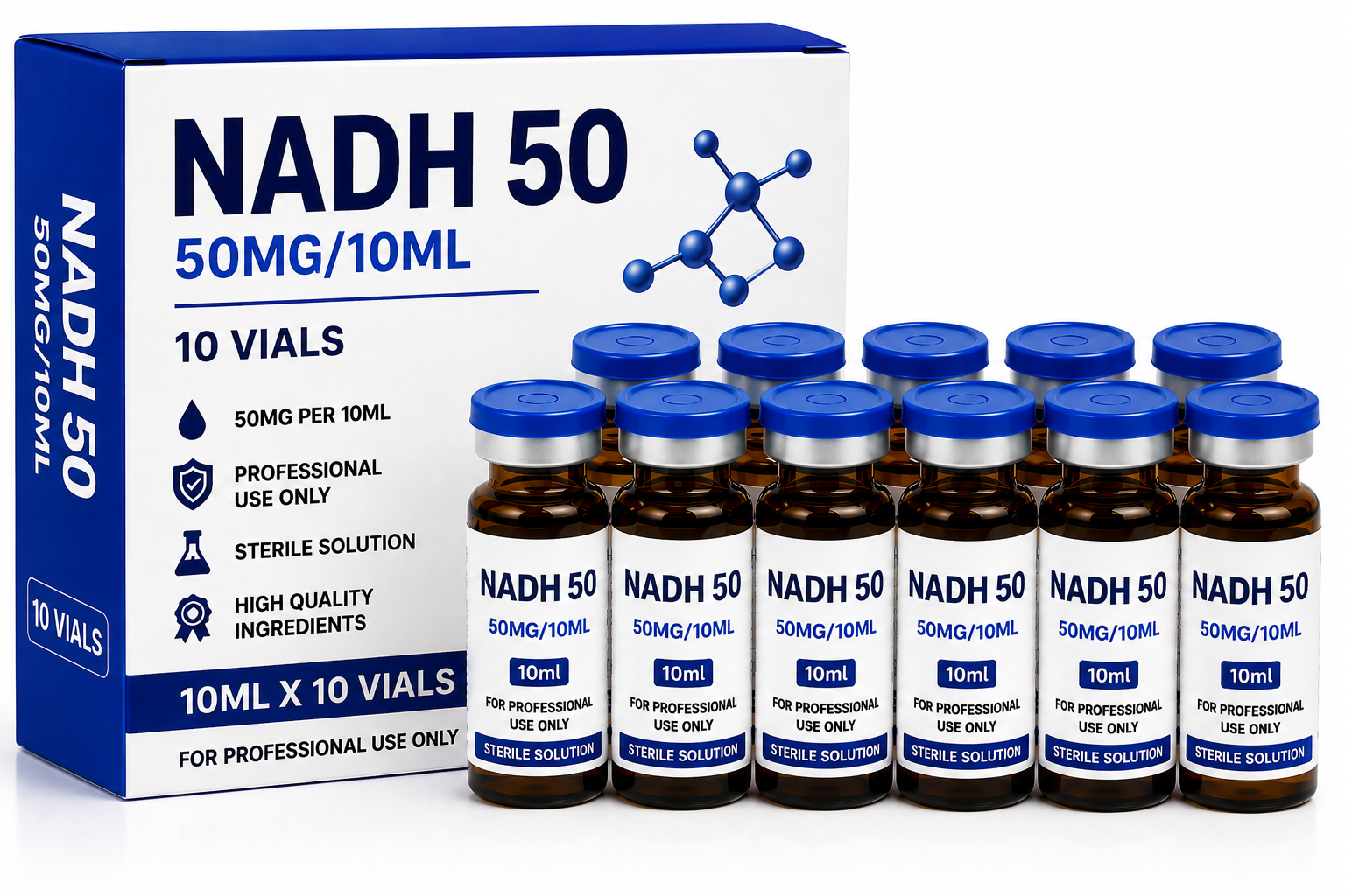 NADH 50mg 10ml 10 Vials