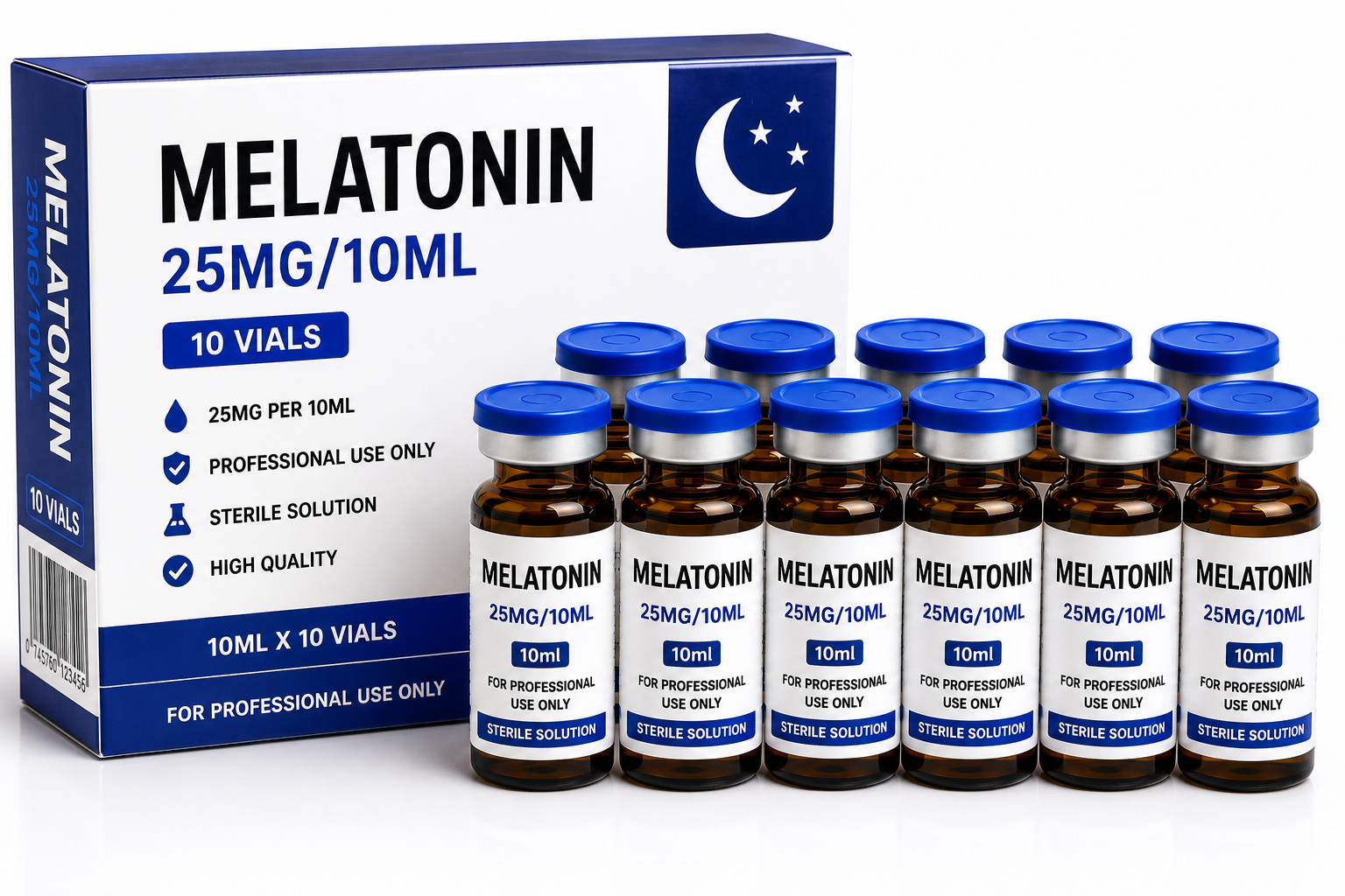 Melatonin 25mg 10ml 10 Vials